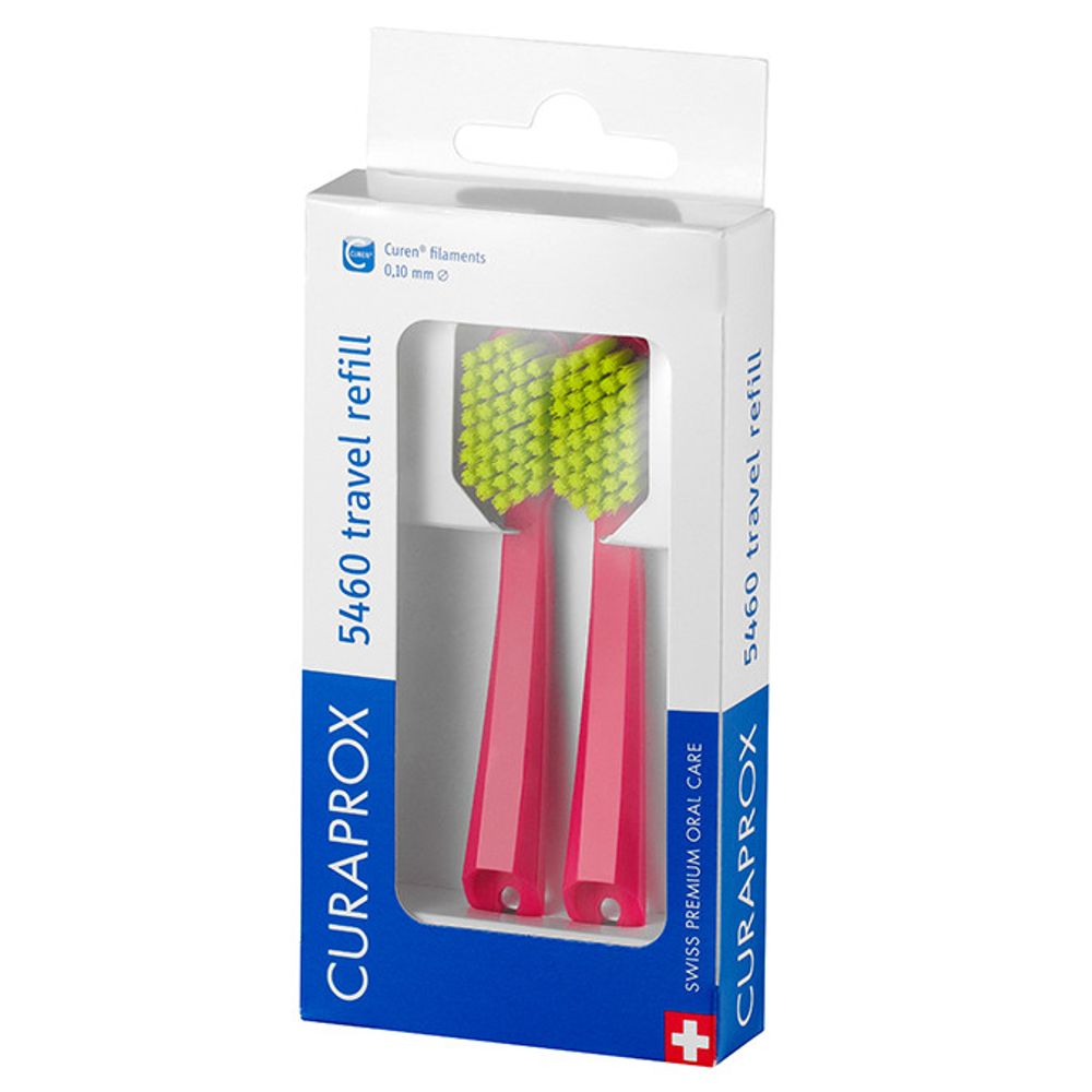 Curaprox Nastavak CS 5460 Ultra Soft 2kom - Nastavak za četkicu putnog seta, Crveni slika 2