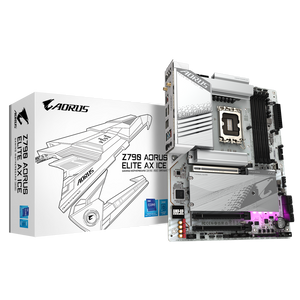 Gigabyte Z790 A ELITE AX ICE LGA1700, Z790 Chipset, DDR5 4x SMD DIMMs with XMP 3.0, 4xPCIe 4.0 x4 M.2 Connectors