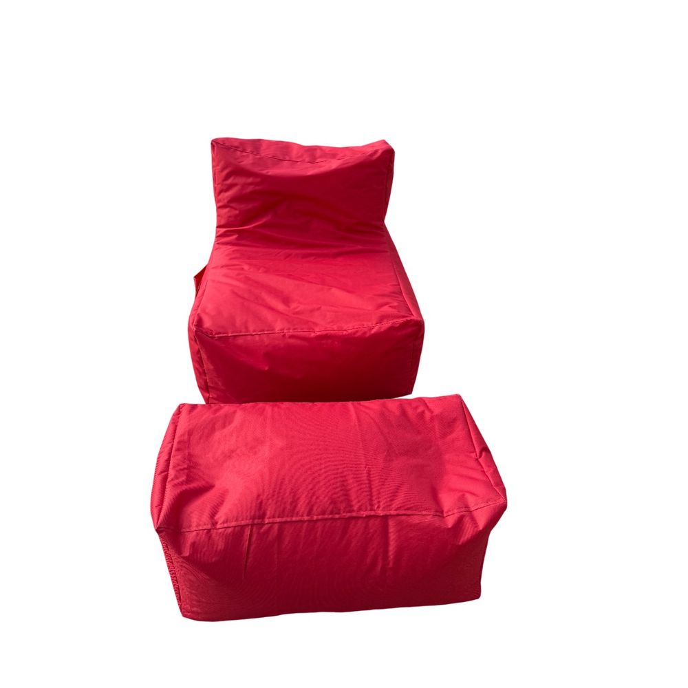 XXL Sedir - Set od Crvenih Bean Bag Jastučića (2 Komada) slika 4