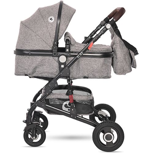 LORELLI ALBA PREMIUM Kolica 3u1 Steel Grey: Košara + Autosjedalica + Zimska Navlaka (0mj+) - (do 15kg/96cm) slika 4