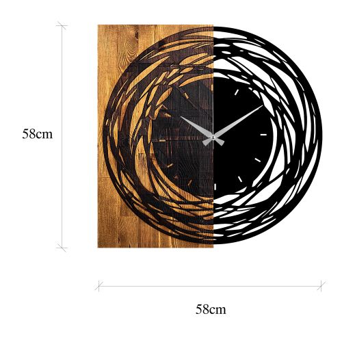 Wallity Ukrasni drveni zidni sat, Wooden Clock 39 slika 7