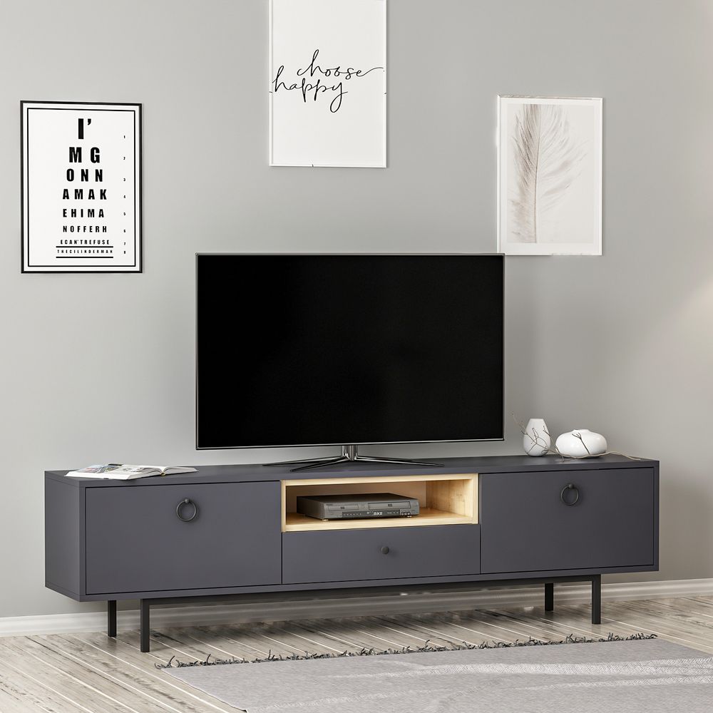 TV Stalak Naturel - Antracit slika 1