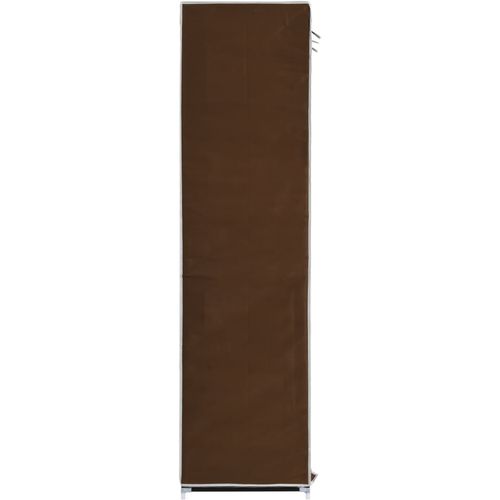 282454 Wardrobe with Compartments and Rods Brown 150x45x175 cm Fabric slika 24