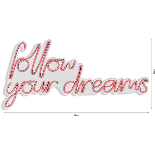 Wallity Zidna dekoracije svijetleća DREAMS, Follow Your Dreams - Pink slika 8