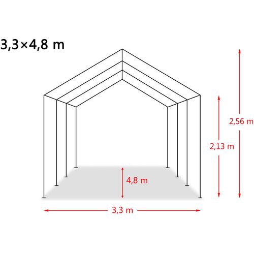 Uklonjivi šator za stoku PVC 550 g/m² 3,3 x 4,8 m tamnozeleni slika 47