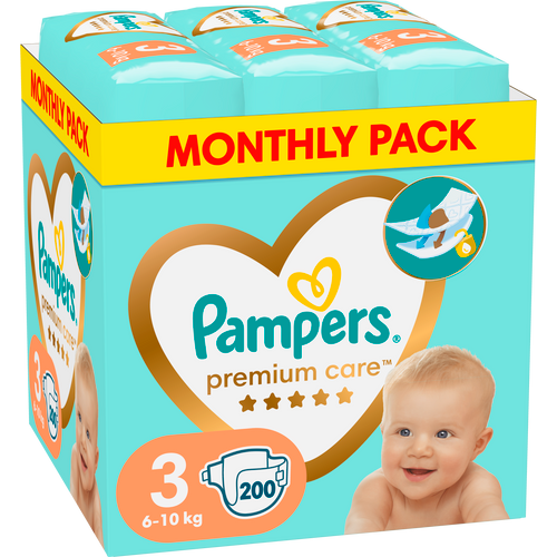 Pampers Premium Care mesečno pakovanje pelena slika 3