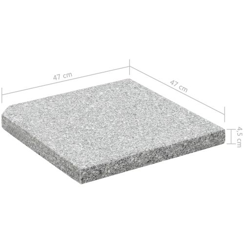 Postolje za suncobran granitno 25 kg četvrtasto sivo slika 7