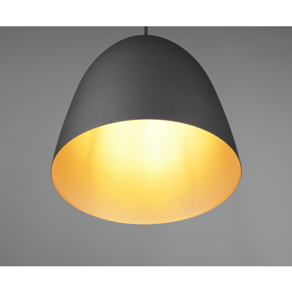 TILDA -VISILICA BLACK-GOLD,1XE27,D25CM slika 2