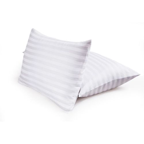 Mativo Saten pruga jastučnica 60x80 cm, bijela, preklop slika 1