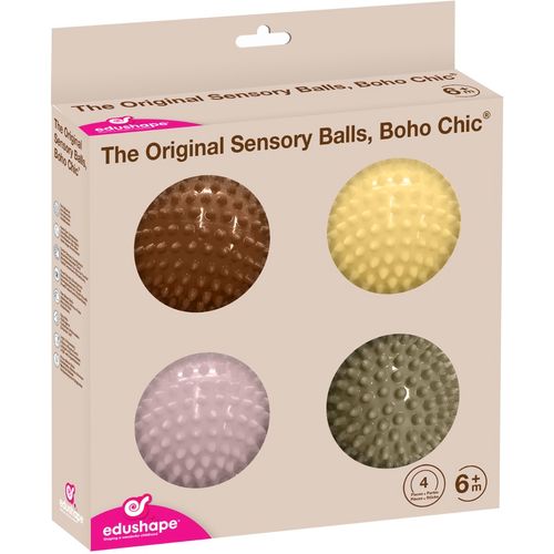 Edushape lopte Sensory Balls 10cm - 4 kom - Boho Chic slika 1