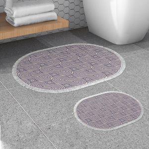410605 - O - Beige Beige
Lilac
Purple Bathmat Set (2 Pieces)