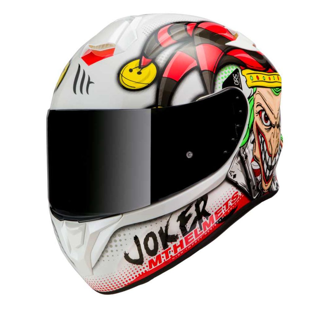 MT Helmets vizir za moto kacigu MT Targo Joker White slika 1