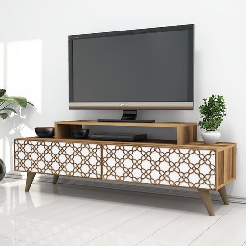 Woody Fashion Stalak za televizor, City - Walnut, White slika 1