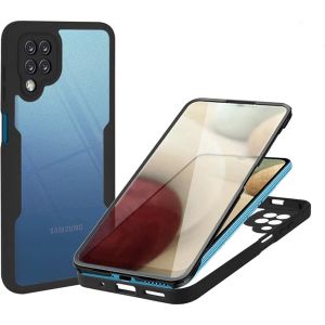 Techsuit – ColorVerse 360 ​​Series obostrana zaštitna maska za Samsung Galaxy A12 – crna