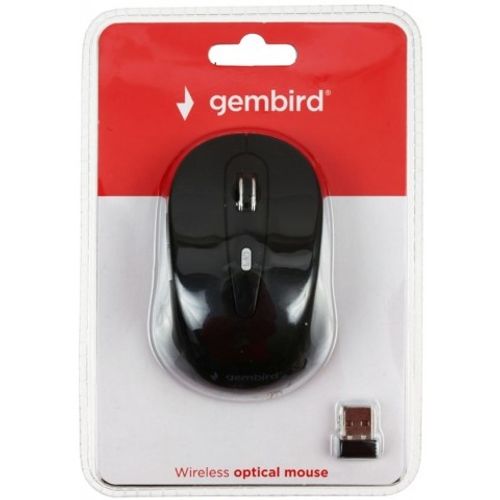 GEMBIRD bežični optički miš 2.4GHz, CRNI, MUSW-6B-01 slika 2