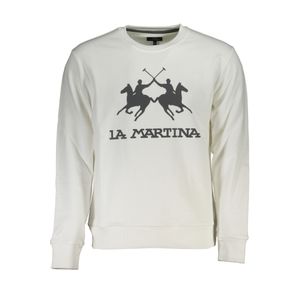 LA MARTINA MEN'S WHITE ZIPLESS SWEATSHIRT