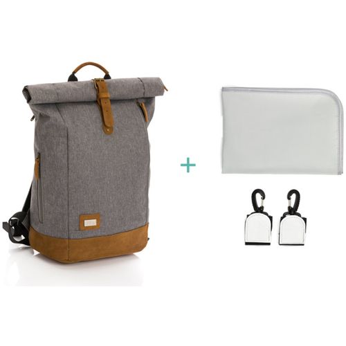 Fillikid torba/ruksak za pelene Rolltop Berlin, siva slika 26