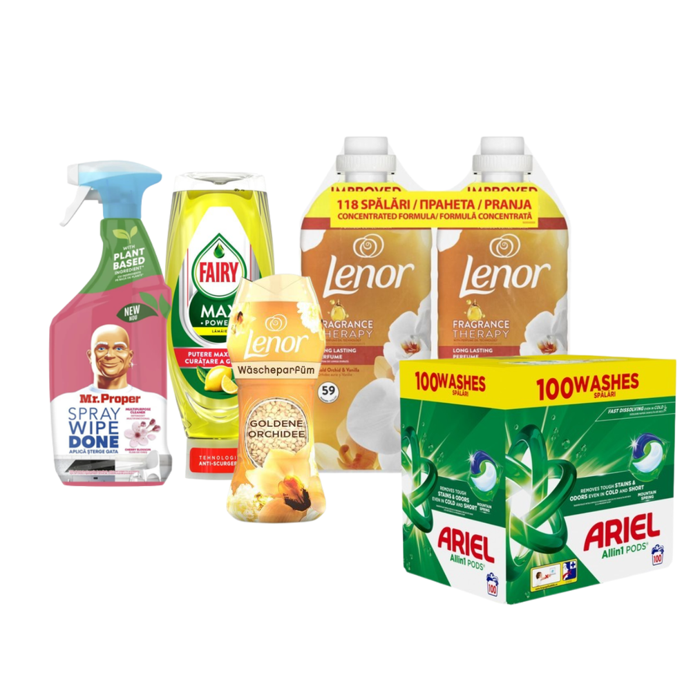 Spring Freshness set za čišćenje i pranje Ariel Lenor Fairy Mr. Proper slika 1