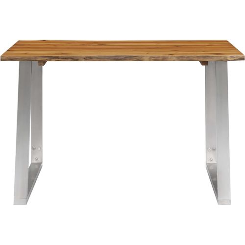 Blagovaonski stol 120 x 65 x 75 cm od bagremovog drva i čelika slika 21