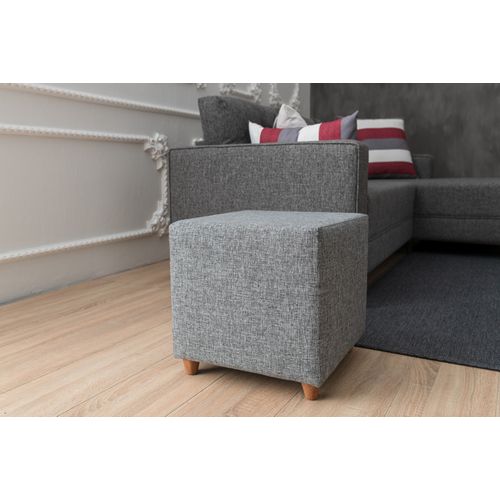 Atelier Del Sofa Tabure, Sivo, Daisy - Grey slika 2