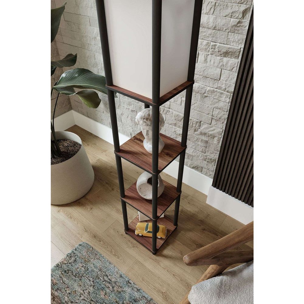 Floor Lamp Tier Shelf Lampz2, colour: Walnut slika 4