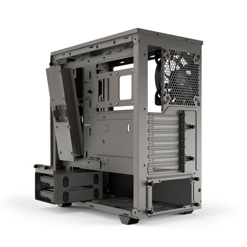 be quiet! BGW36 PURE BASE 500 Window Metallic Gray, MB compatibility: ATX / M-ATX / Mini-ITX, Two pre-installed be quiet! Pure Wings 2 140mm fans, including space for water cooling radiators up to 360mm slika 3