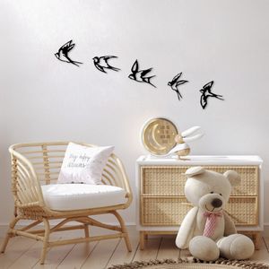 Swallows - 303 Black Decorative Metal Wall Accessory