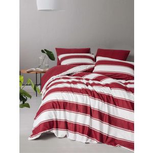 Ranforce double quilt cover set Jolly, colours: red, white