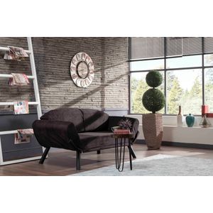 Atelier Del Sofa Dvosjed na razvlačenje, Crno, Genzo - Black