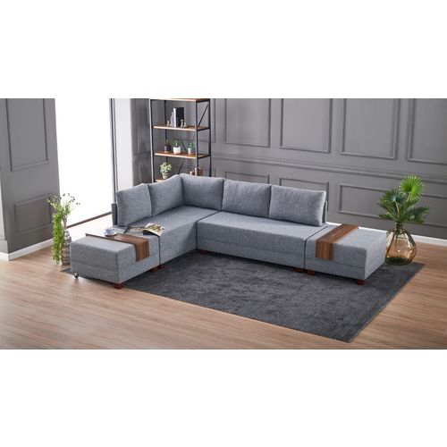 Atelier Del Sofa Kutna garnitura na razvlačenje BELLA SOFT, lijeva, siva, Fly Corner Sofa Bed Left - Grey slika 4