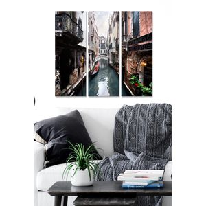 Dekorativna MDF Slika u Više Boja (Set od 3 Komada) - MDF10586944