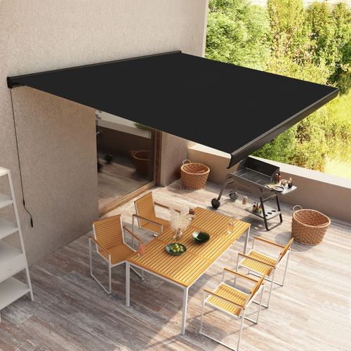 Kazetna tenda na ručno uvlačenje 400 x 300 cm antracit slika 30