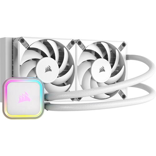 Corsair vodeno hlađenje iCUE H100i RGB ELITE Liquid CPU Cooler White slika 1