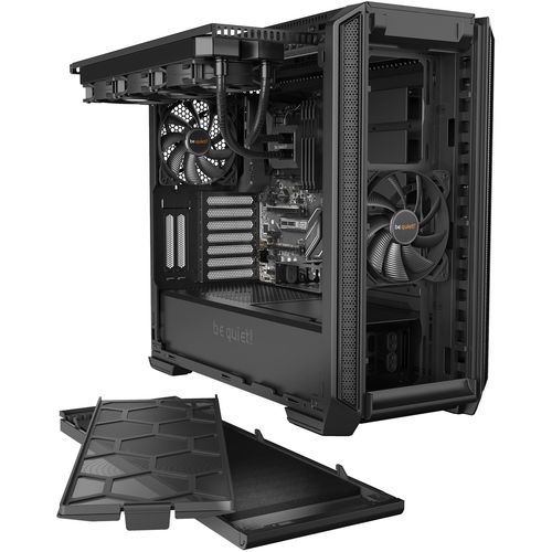 be quiet! BGW26 SILENT BASE 601 Window Black, MB compatibility: E-ATX / ATX / M-ATX / Mini-ITX, Two pre-installed be quiet! Pure Wings 2 140mm fans, Ready for water cooling radiators up to360mm slika 7