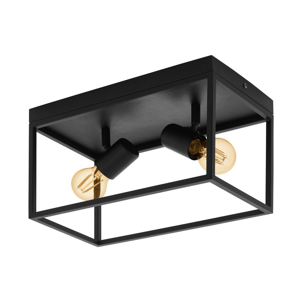 Eglo Silentina Stropna Lampa, E27, Crna slika 1