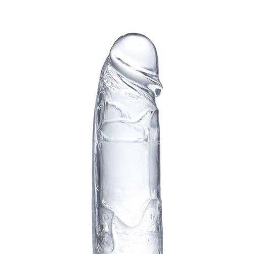 Glazed realistični prozirni dildo s testisima 18cm ili 22cm slika 35