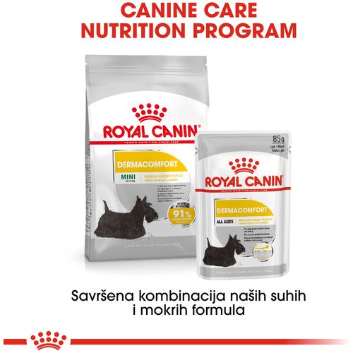 ROYAL CANIN SHN Dermacomfort Mini, potpuna hrana za odrasle pse malih pasmina koji imaju problema sa kožom, stariji od 10 mj., 1 kg slika 3
