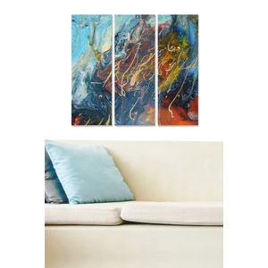 Dekorativna MDF Slika u Više Boja (Set od 3 Komada) - MDF1283099