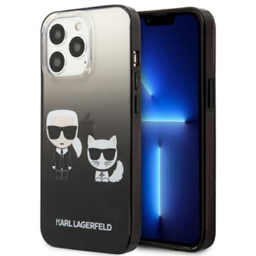 Karl Lagerfeld Futrola za iPhone 13 Pro Black Karl & Choupette Head Gradient slika 4