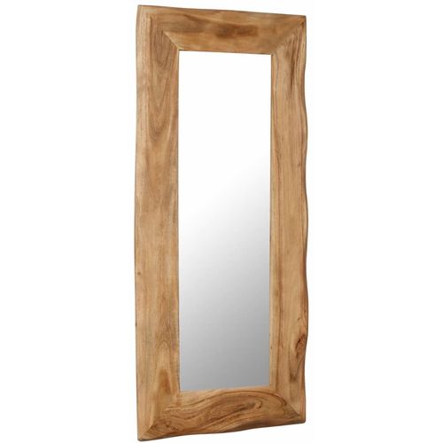 Kozmetičko ogledalo od masivnog bagremovog drva 50 x 110 cm slika 45