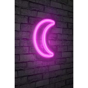 Wallity Ukrasna plastična LED rasvjeta, Crescent - Pink