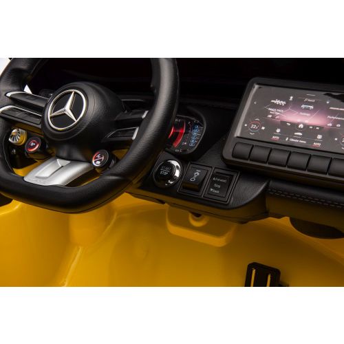 Licencirani auto na akumulator Mercedes AMG SL63  - žuti/lakirani slika 8