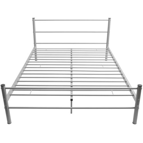 Krevet s madracem metalni sivi 140 x 200 cm slika 24