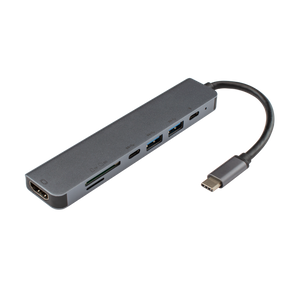 Adapter USB TYPE-C to HDMI/USB3.0/SD+TF, 7u1