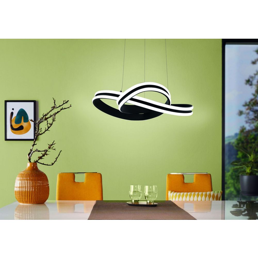 Eglo Corredera Visilica/2, LED, 2x18W, Promjer 500mm, Crno/Bijela slika 2