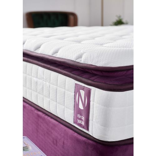 Woody Fashion Madrac, Bijela boja Ljubičasta, Purple 120x200 cm Single Size Padded Soft Mattress slika 3