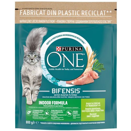 PURINA ONE® Hrana za mačke bogata ćuretinom  INDOOR 800g slika 1