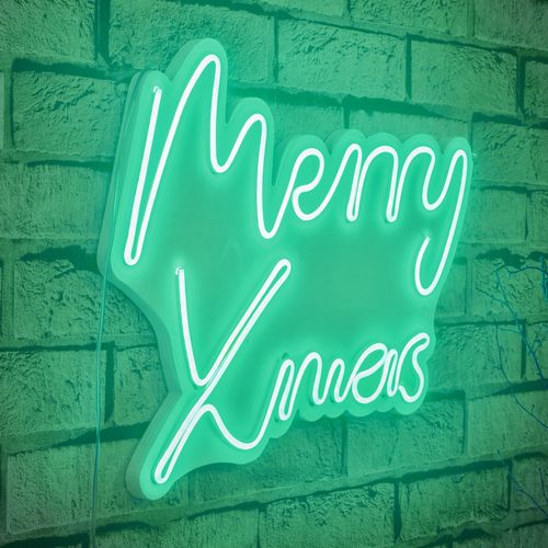 Wallity Ukrasna plastična LED rasvjeta, Merry Christmas - Green slika 9