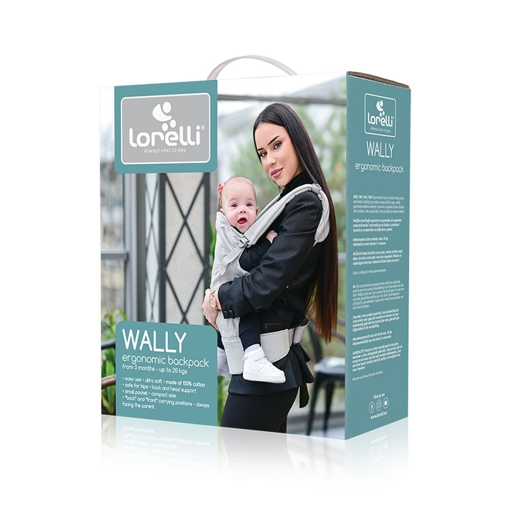 Lorelli Nosiljka za bebu Ergonomic, Wally Black Floral slika 5