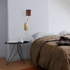 Zidna Lampa Lumora - 15338, boje: Zlata, Braon